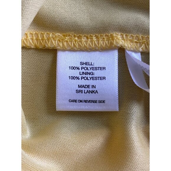 New York & Company Yellow Floral Lace Sheath Dress, Sleeveless Women's Size 14 - Picture 9 of 10